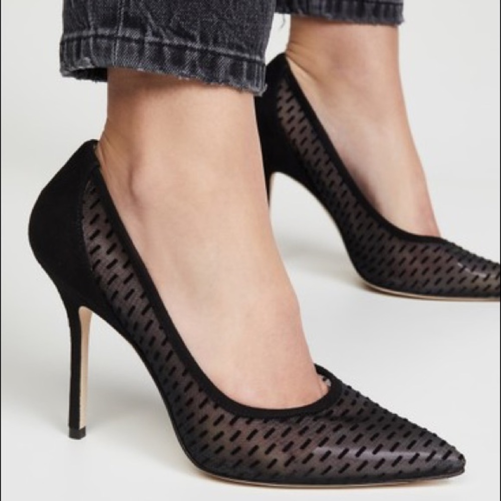 Stuart Weizmann Tasha Pointed Toe Pump, Black, Size: 7